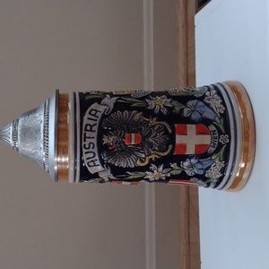 German Beer Stein Handarbeit West Germany  8 City Landmarks 8.5 tall